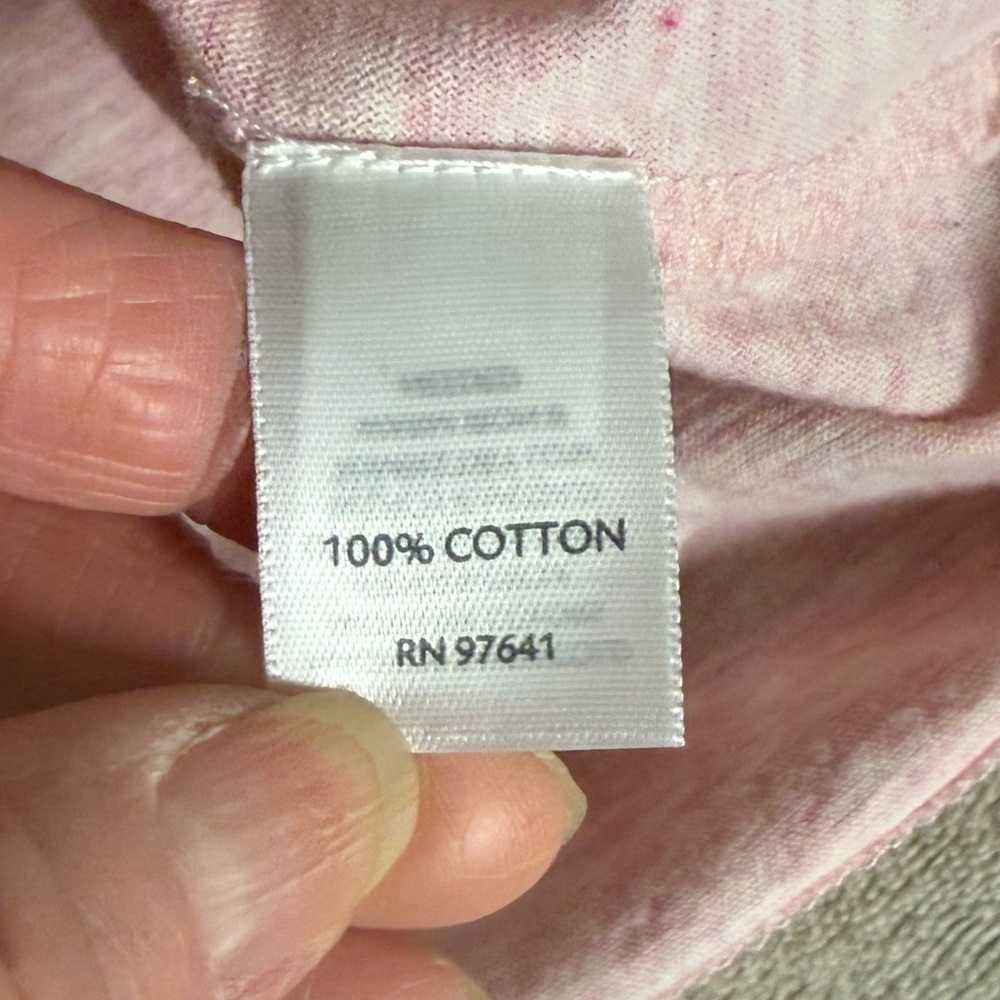 J. Jill Pleated Henley Heathered Pink 100% Cotton Flannel Feel Top Long Sleeve L - Picture 7 of 11